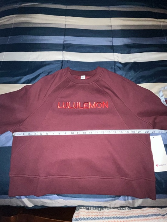 🍋 NWT Lululemon Scuba Oversized Pullover in Garnet - Sz M/L - Picture 9 of 11